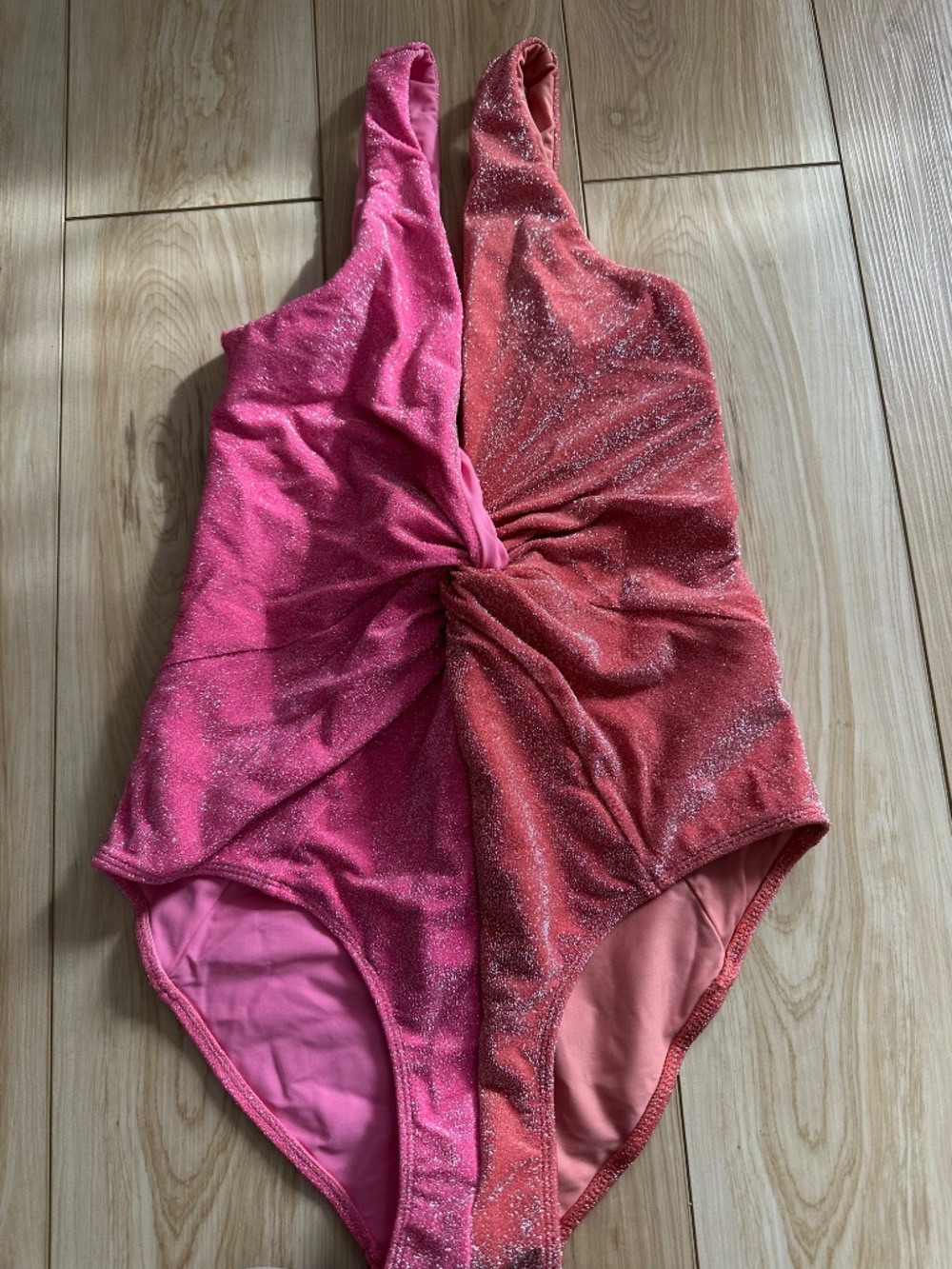 LAST DAY!  Pink sparkly one-piece swimsuit - One SIze - Picture 4 of 5